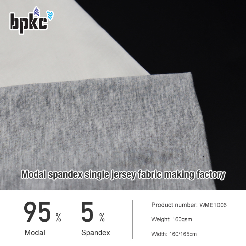 Modal spandex single jersey fabric making factory